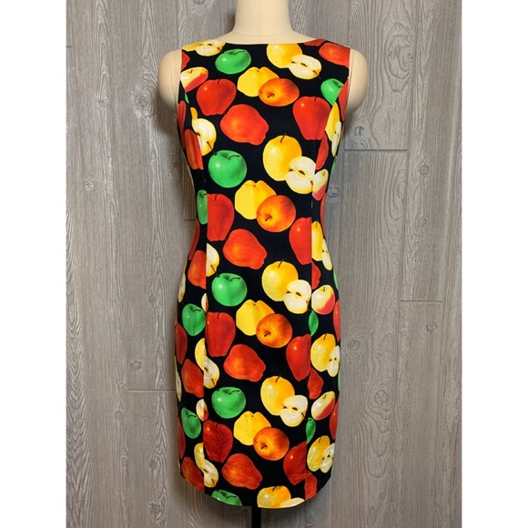 Escada Dresses & Skirts - Escada Vintage Apple Print Cotton Sheath Dress 38